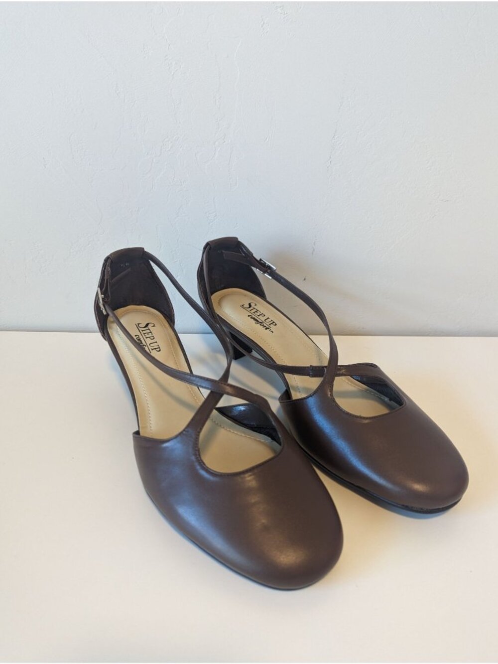 Step Up Comfort Leather 9.5W Kitten Heel Mary Jane Career corpcore